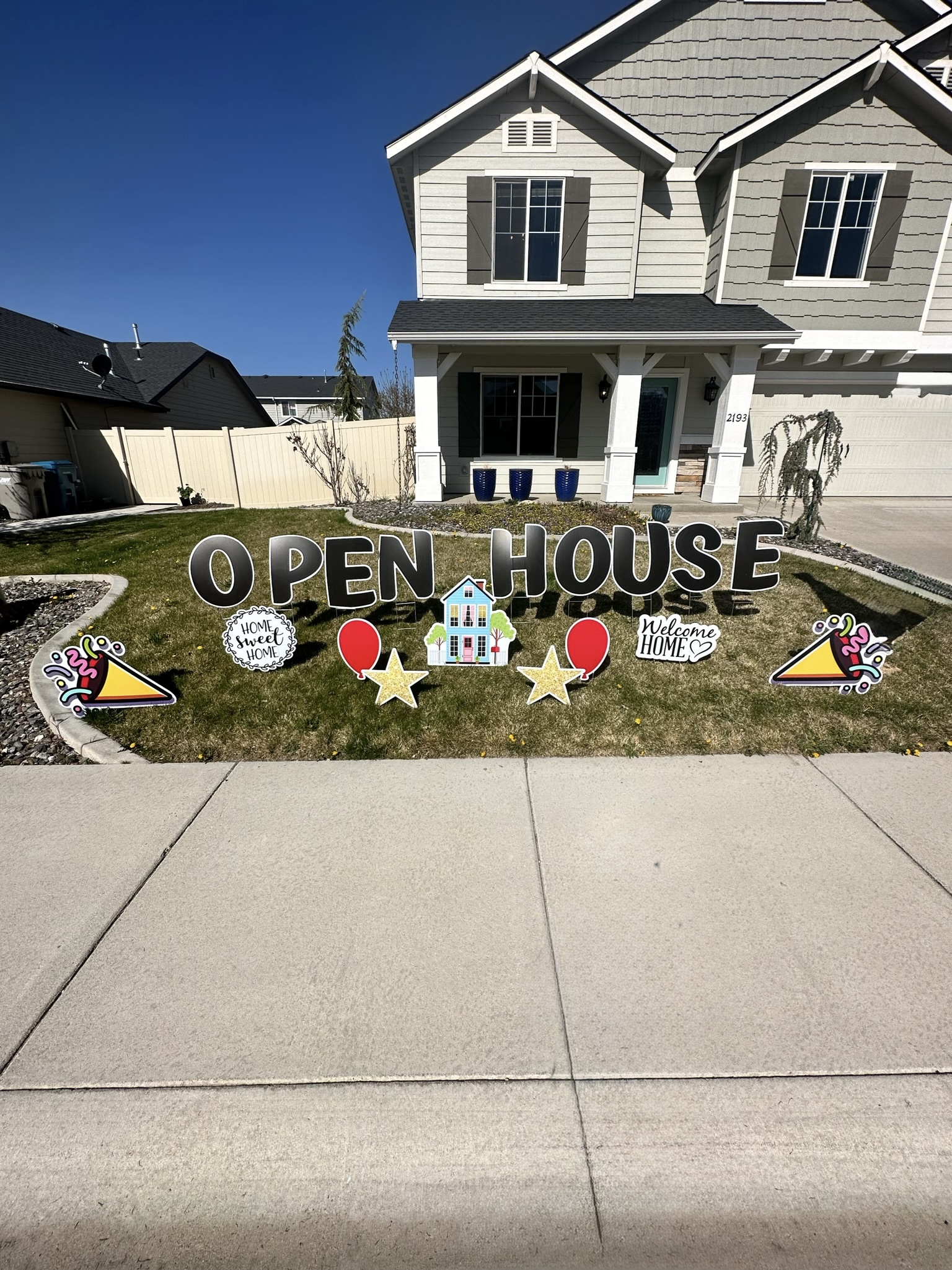 Business & Open House yard card display in Boise Idaho